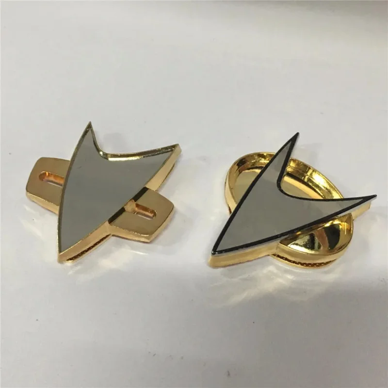 Cosplay Starreks  Badge TNG Next Genenation Badge Voyager Communicator Badge Pin Brooch Prop a Full Set of 2 Badges