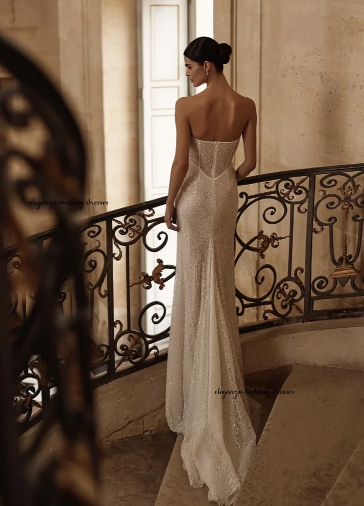 

Индивидуальные роскошные вечерние платья для женщин: элегантные, без бретелек, без рукавов, в пол, с шлейфом, для особых случаев