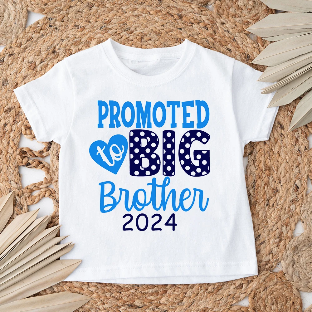 Kids T-Shirt 2024 Becoming Big Brother Chhild T-shirt Baby Announcement Shirts Boy Clothes Toddler T Shirt Tops Kid Outfits