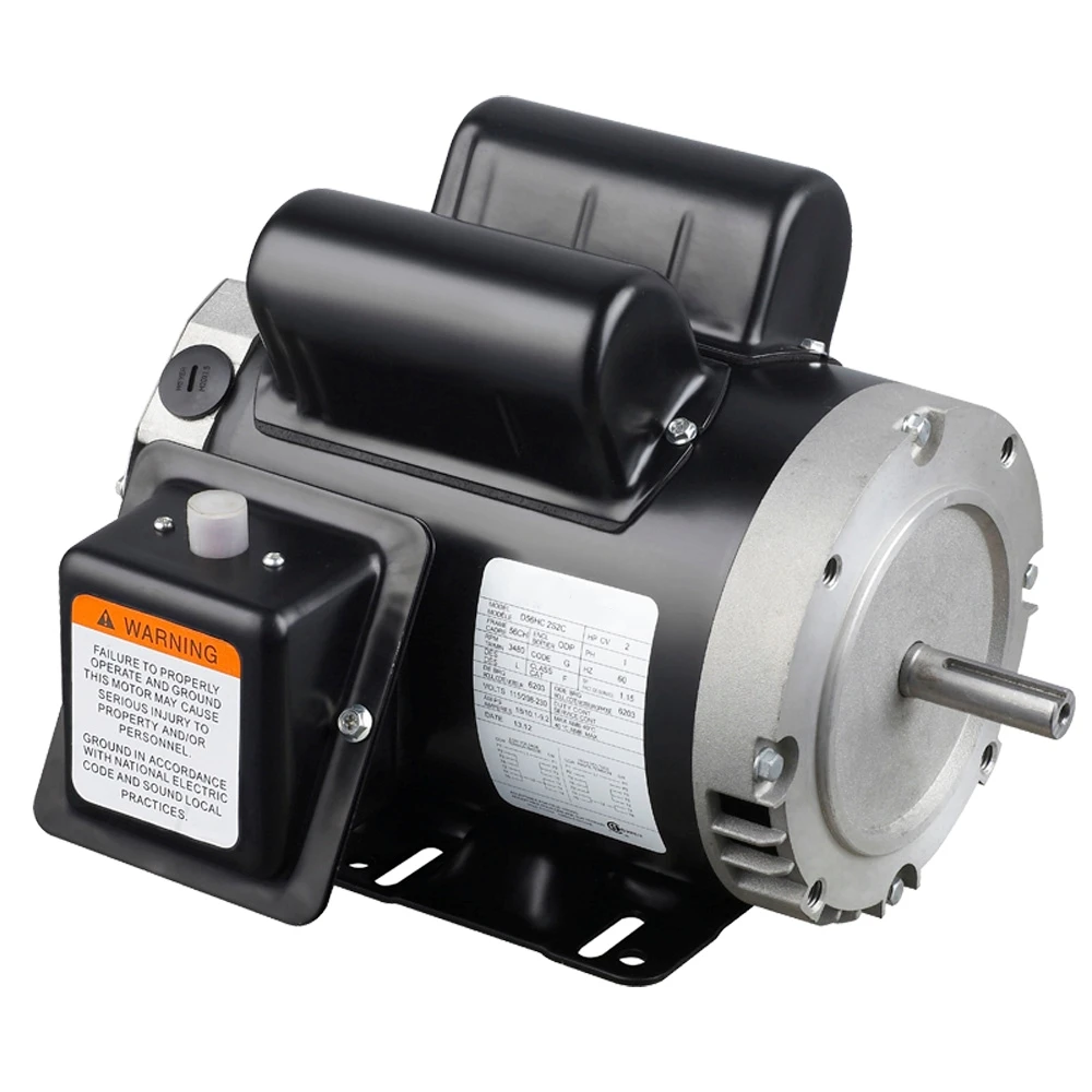 56 Frame NEMA Three Phase Motor 3450 RPM 115/208-230V 2HP Rolled Steel Farm Duty Motor