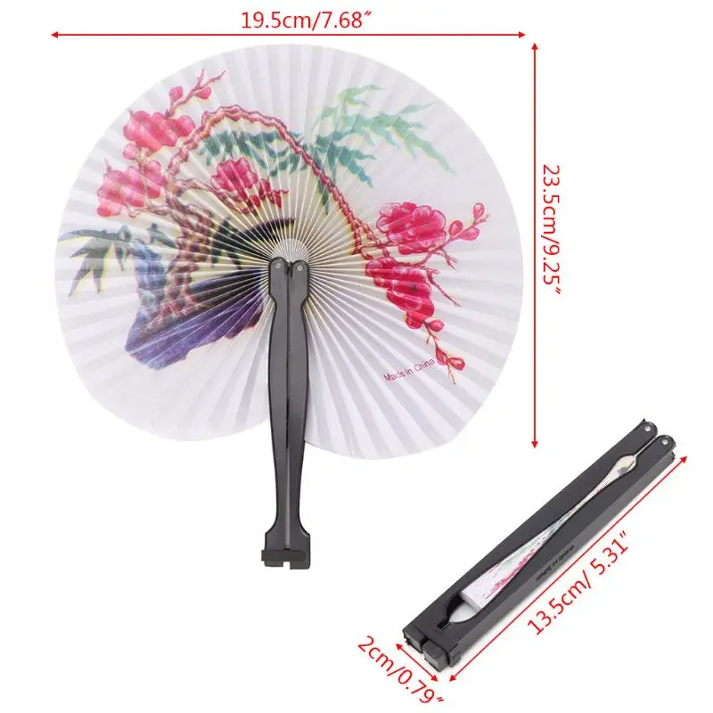 Hand Held Foldable Paper Fan For Children Themed Party Decoration Portable Fan