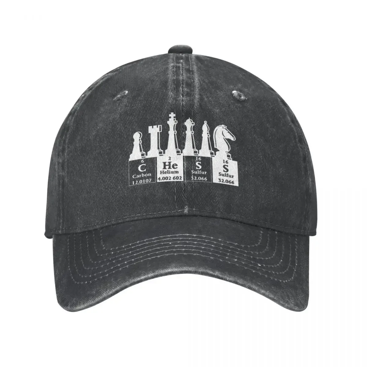 Chess Washed Baseball Cap Periodic Table of Elements Retro Trucker Hat Spring Unisex Tennis Casual  Caps