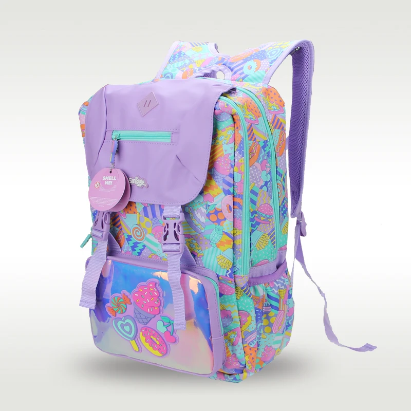 Australia Smiggle hot-selling original girl backpack backpack cute ice cream large-capacity schoolbag 18 inches