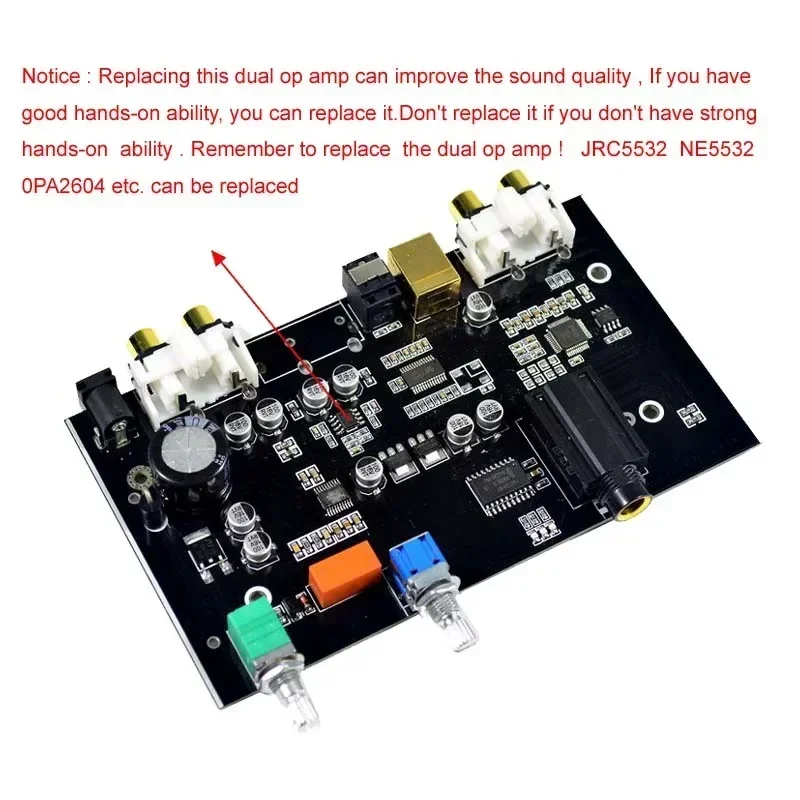 PCM5100 MS8416 DC12V 24bit 192K optyczny wejście USB NE5532 OPAMP DAC w aluminiowa obudowa
