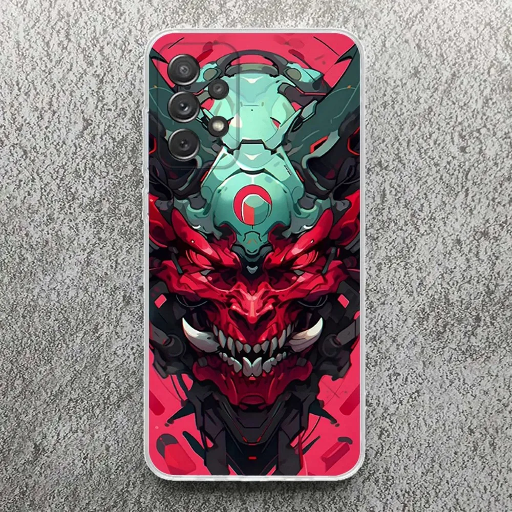 Samurai Oni Mask Phone Case For Samsung,Galaxy,S20,S21,S22,S23,Fe,Lite,Plus,Ultra Note Shell