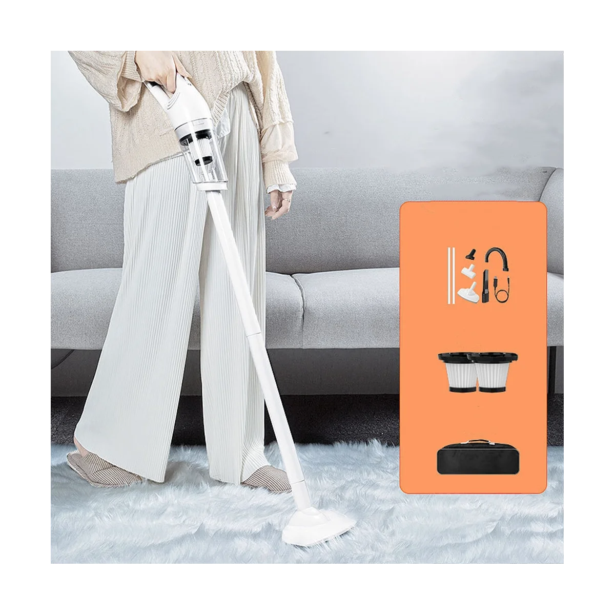 Aspirapolvere portatile per auto aspirazione forte aspirapolvere 6000PA aspirapolvere portatile a doppio uso per la pulizia dell'ufficio Desktop