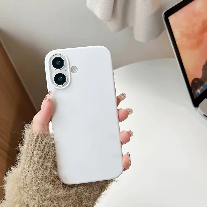 Neue flüssige Silikon-Handyhülle für Apple iPhone 16 15 14 13 12 11 Pro 13 Mini X XR Xs Max Matte Soft Back Cover Cases