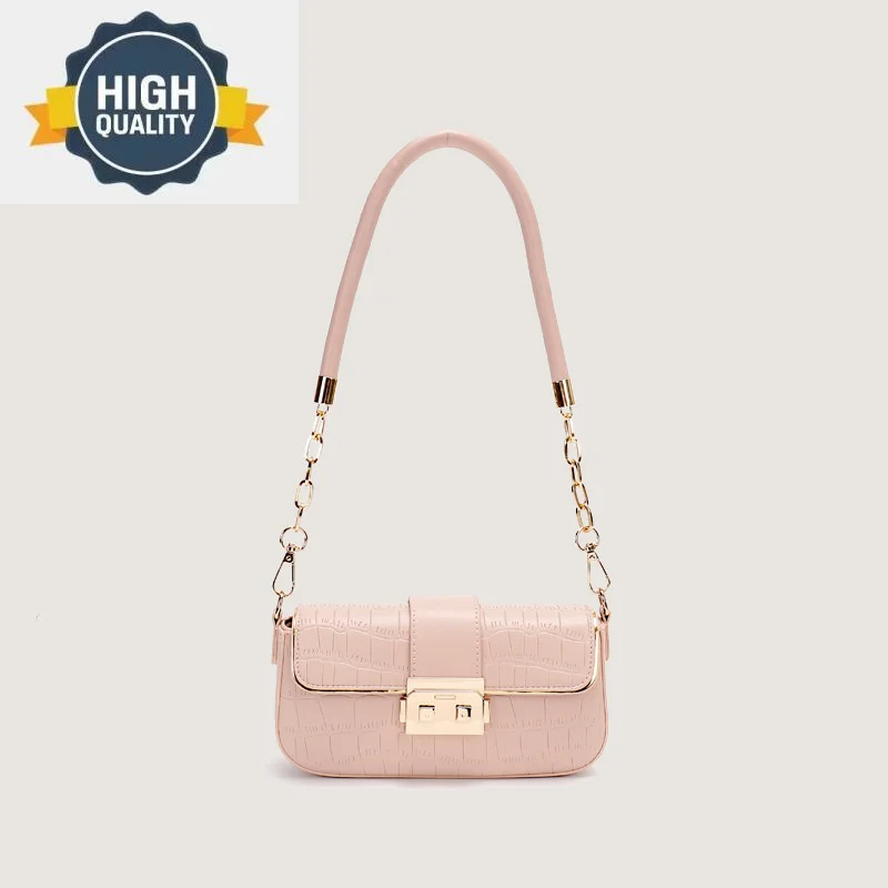 

Square Simple Elegant Bag Versatile Two Shoulder Straps Hand One Solid Color Women's Summer Chain Crossbody