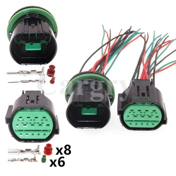 GL301-14021 GL291-14021 자동 헤드라이트 방수 케이블 소켓, 자동차 램프 조명 배선 커넥터, 현대 기아용, 1 세트, 14P