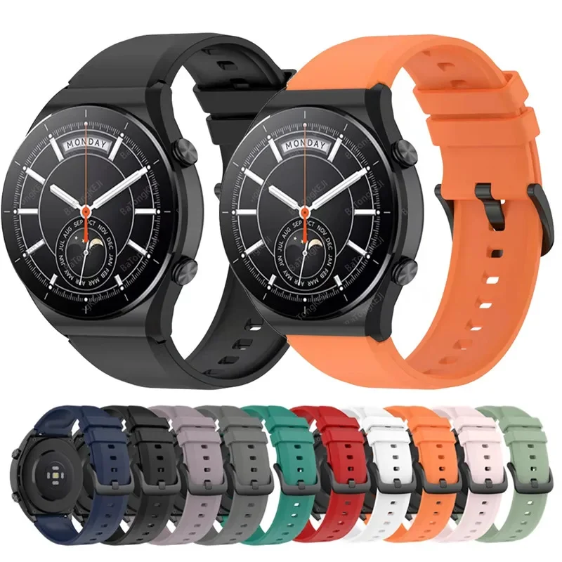 Rubber Strap For Xiaomi Watch S1 Active/Color 2 Band Bracelet For Garmin Venu 2/Vivoactive4 For Amazfit GTR 3 Pro Smart Correa
