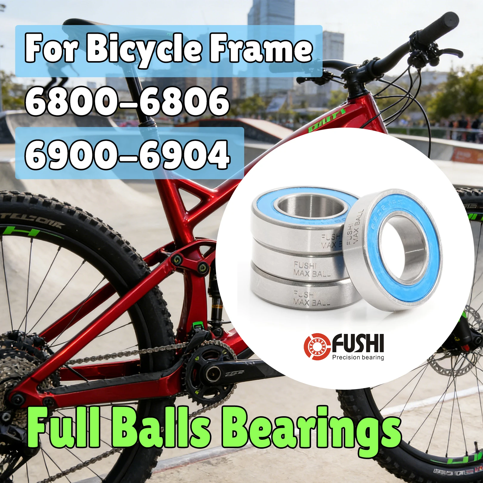 4 roulements MAX 6800 6801 6802 6803 6804 6805 6806 6901 6902 6903 6900 à billes complètes 2RS RSV pour remplacement de cadre de vélo LLU