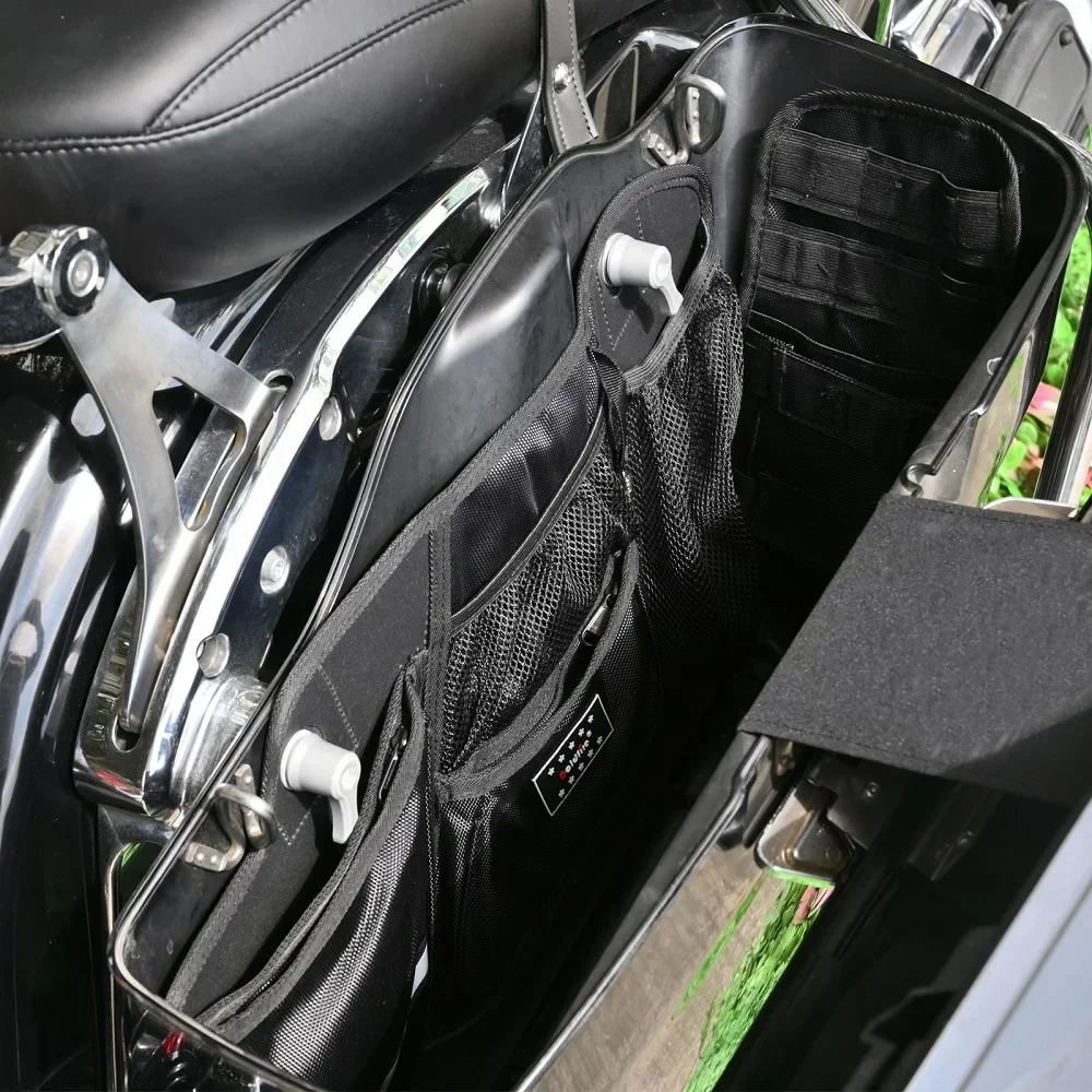 Motorcycle Bike Universal Saddlebags Internal Tools Organizer Liner Hard Bag Storage Pouch For Harley Indian Yamaha Kawasaki