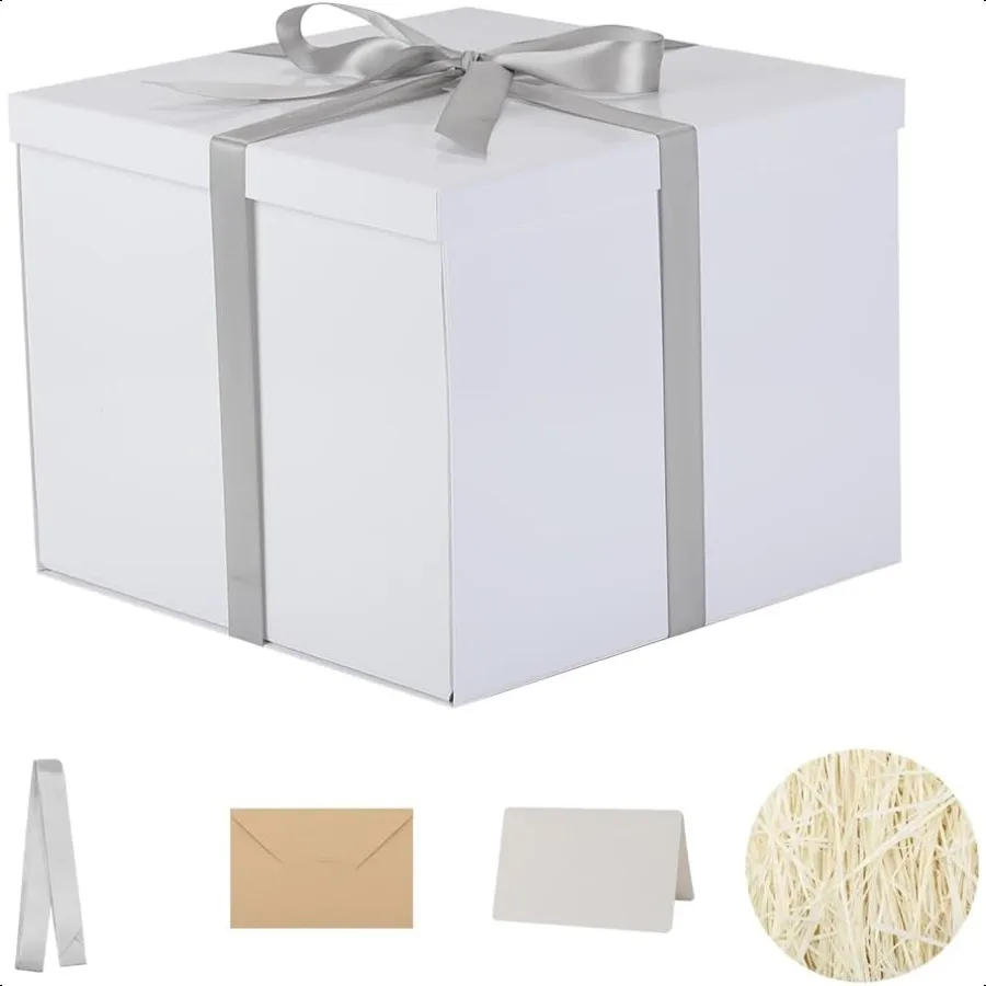 

Large Gift Box Gift Boxes 12.5x12.5x10 Inches White