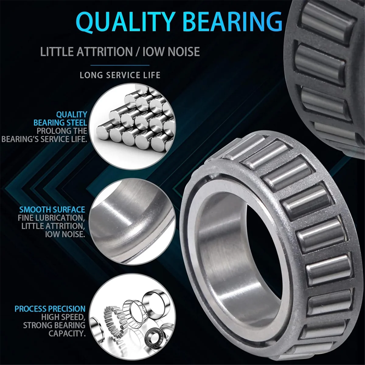 ABJG-2 Sets 3500 LB Boat Trailer Axle Bearing Kits, L68149 L44649 Bearing Kits, 171255TB/10-19