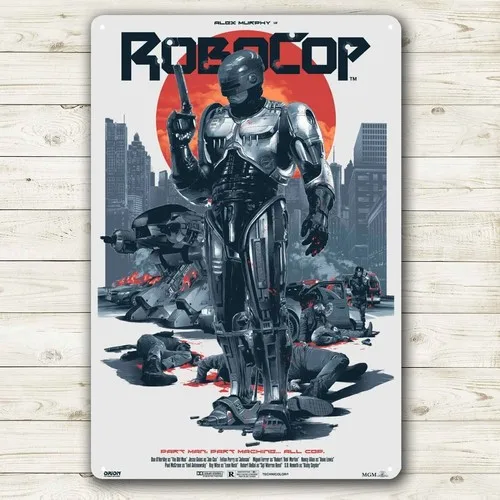 k1,Robocop Paul Verhoeven Scifi Retro Movie Metal Poster Tin