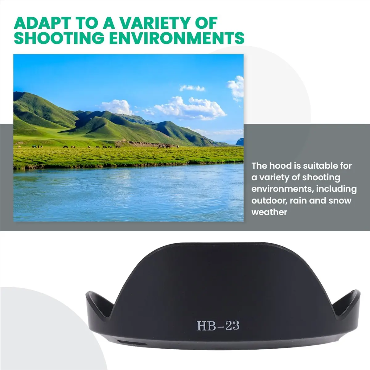 A10I HB-23 Lens Hood For 10-24mm/17-35mm/18-35mm/12-24mm HB23