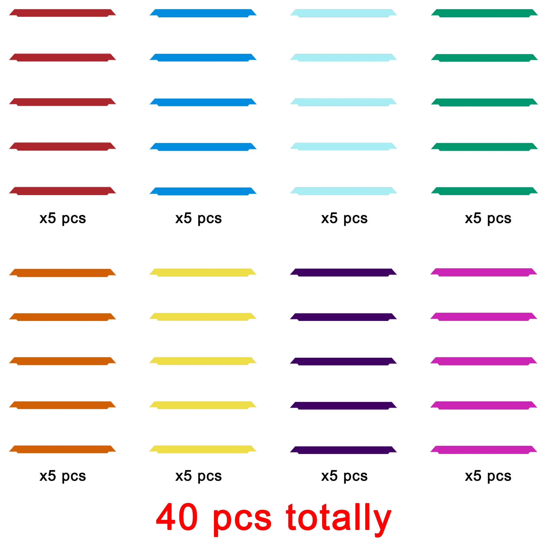 المتطرفة مخصص لوحة اللمس عمود إضاءة LED الجلد الشارات ملصقات الطاقة الخفيفة مع طقم أدوات ل PS5 تحكم-40 قطعة في 8 ألوان