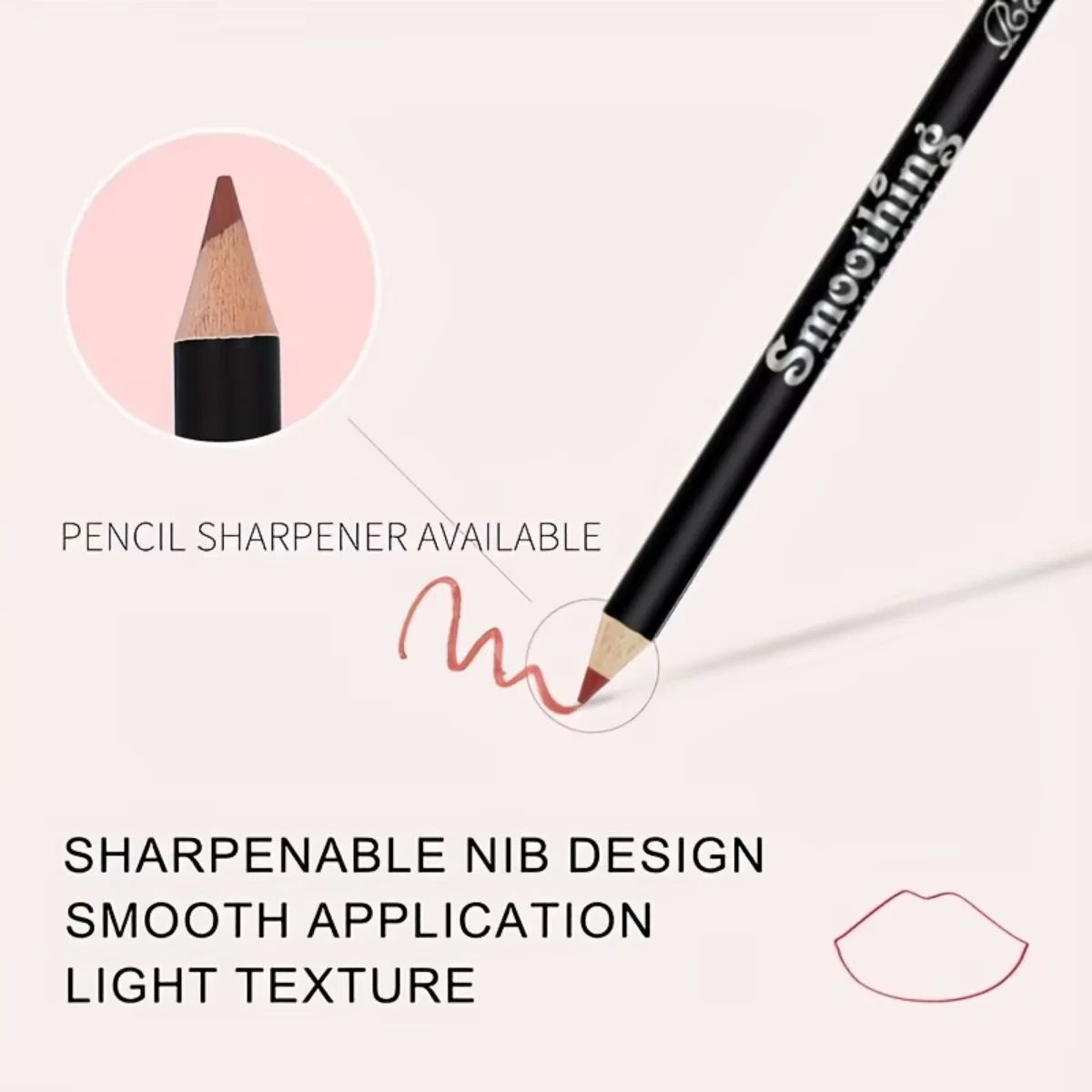 Waterproof Matte Lipliner Pencil Red Contour