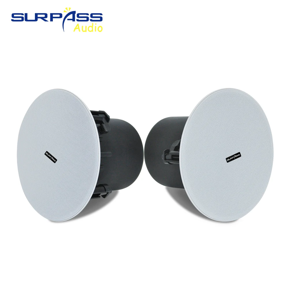 5.25 inch 20W 8ohm/100V Frameless Coaxial Ceiling Speaker with Back Cover ABS Material Home Stereo Sound Background Music System