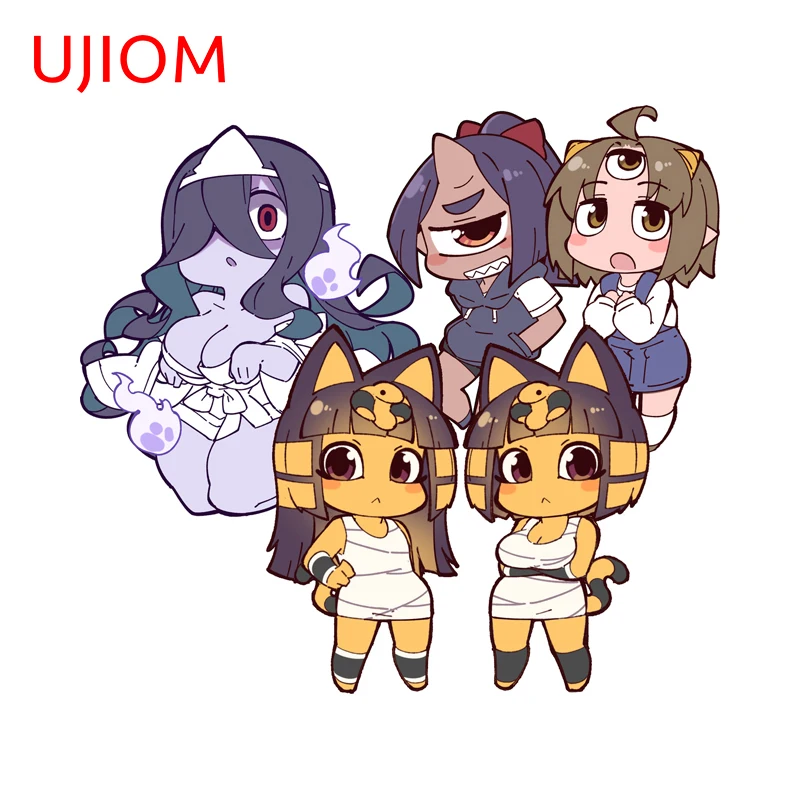 UJIOM Furry Egyptian Cat Car Sticker Humorous Helmet Vinyl Waterproof Window Laptop Decals Interesting Scratch-Proof Room Decor