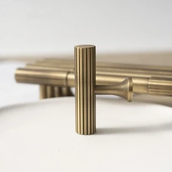 Antique Solid Brass Kitchen Drawer Handles Cupboard Cabinet Knobs Nordic Bronze Closet Wardrobe Hardware Handle for Furniture