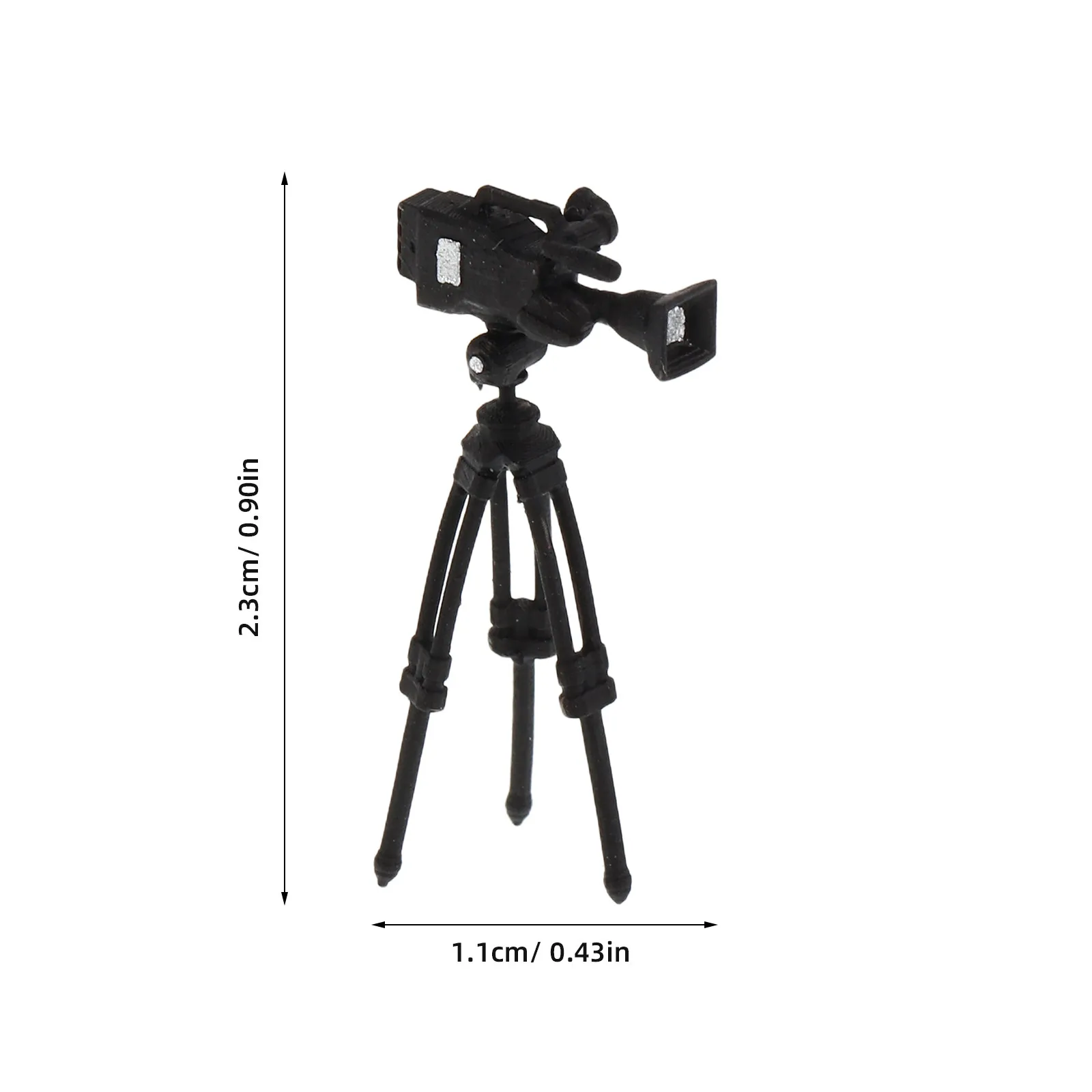 Resin Miniature Camera Tripod 1:64 Scale for Dollhouse Furniture Micro Landscape Decor Realistic Live Streaming Prop Accessory