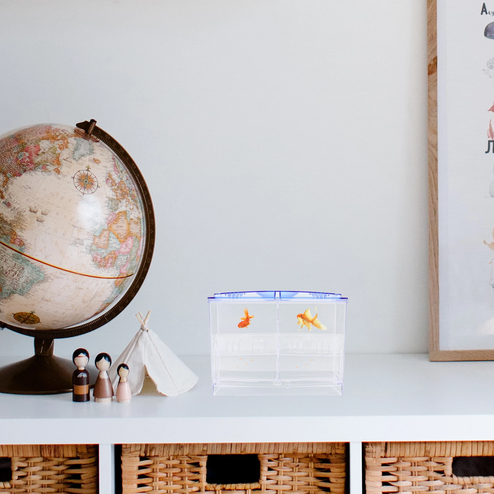 

2 layer Fish Hatchery Box Juvenile Fry Breeding Incubator Tank Accessories Plastic Container Hatching Aquarium