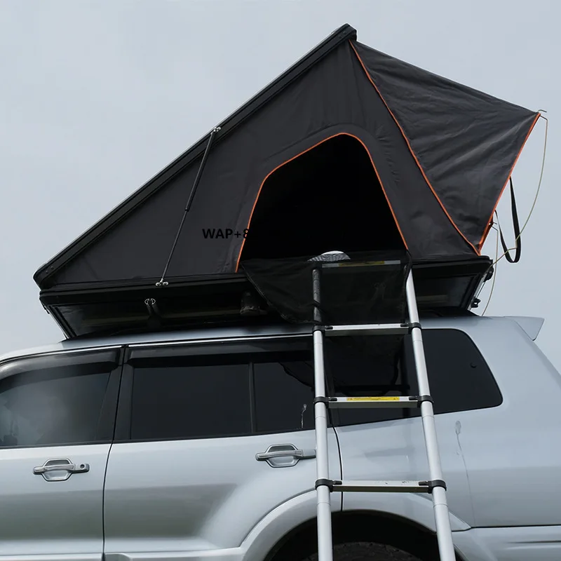 Tienda de Campaña Popular para 4 Personas, de Aluminio, para Techo de Auto, Tipo Concha Triangular, Carcasa Rígida con Tela Oxford