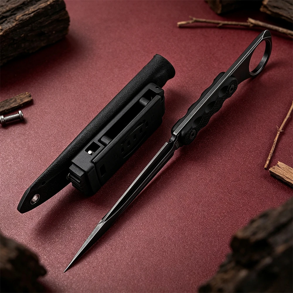سكين تخييم محمول ذو نصل ثابت م - مراجعة Outdoor Hunting Gifts وسعره