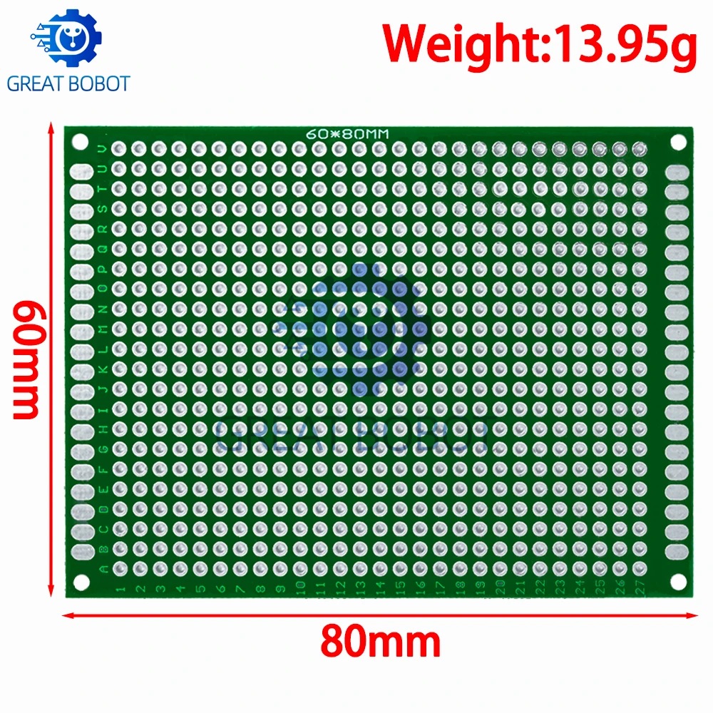 BS Double Side Universal PCB Prototype Board, 2x8 3x7 4x6 5x7 6x8 7x9 8x12 9x15cm DIY Circuit Protoboard