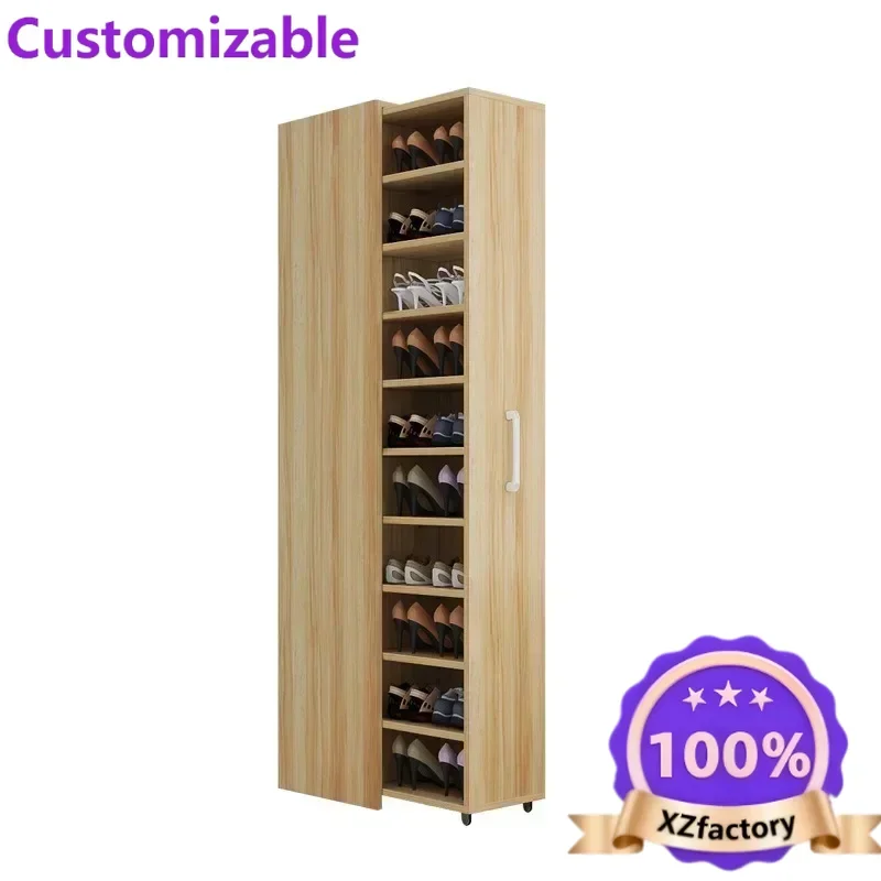Factory Direct 2026 Top RatedSliding dustproof shoe cabinet, large capacity wheeled side pull shoe rack storage drawer type seam