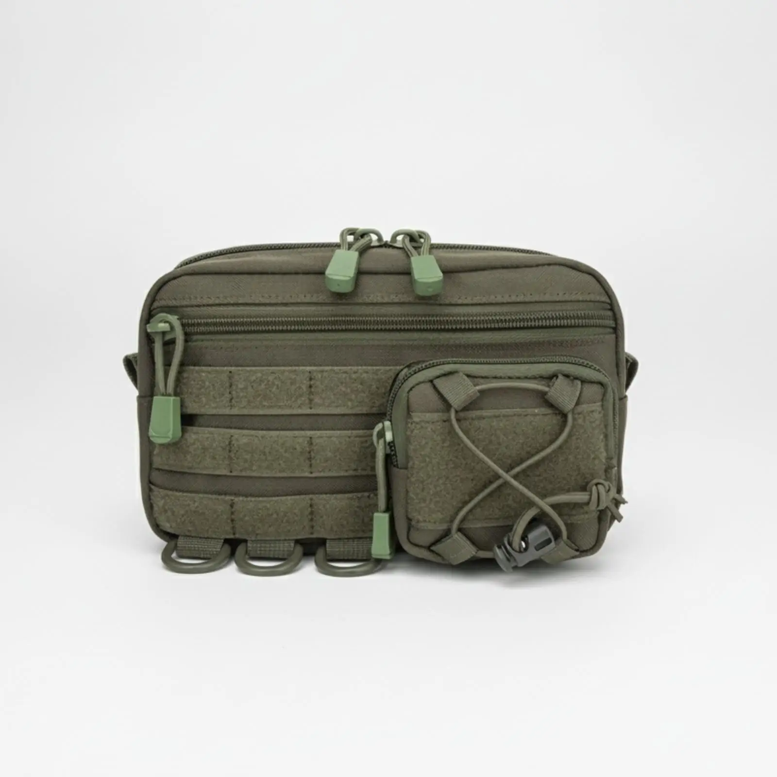 Durable Nylon Waist Bag with Multiple Zippered Pockets for Men Women Commuters Outdoor Enthusiasts Emergency Preparedness