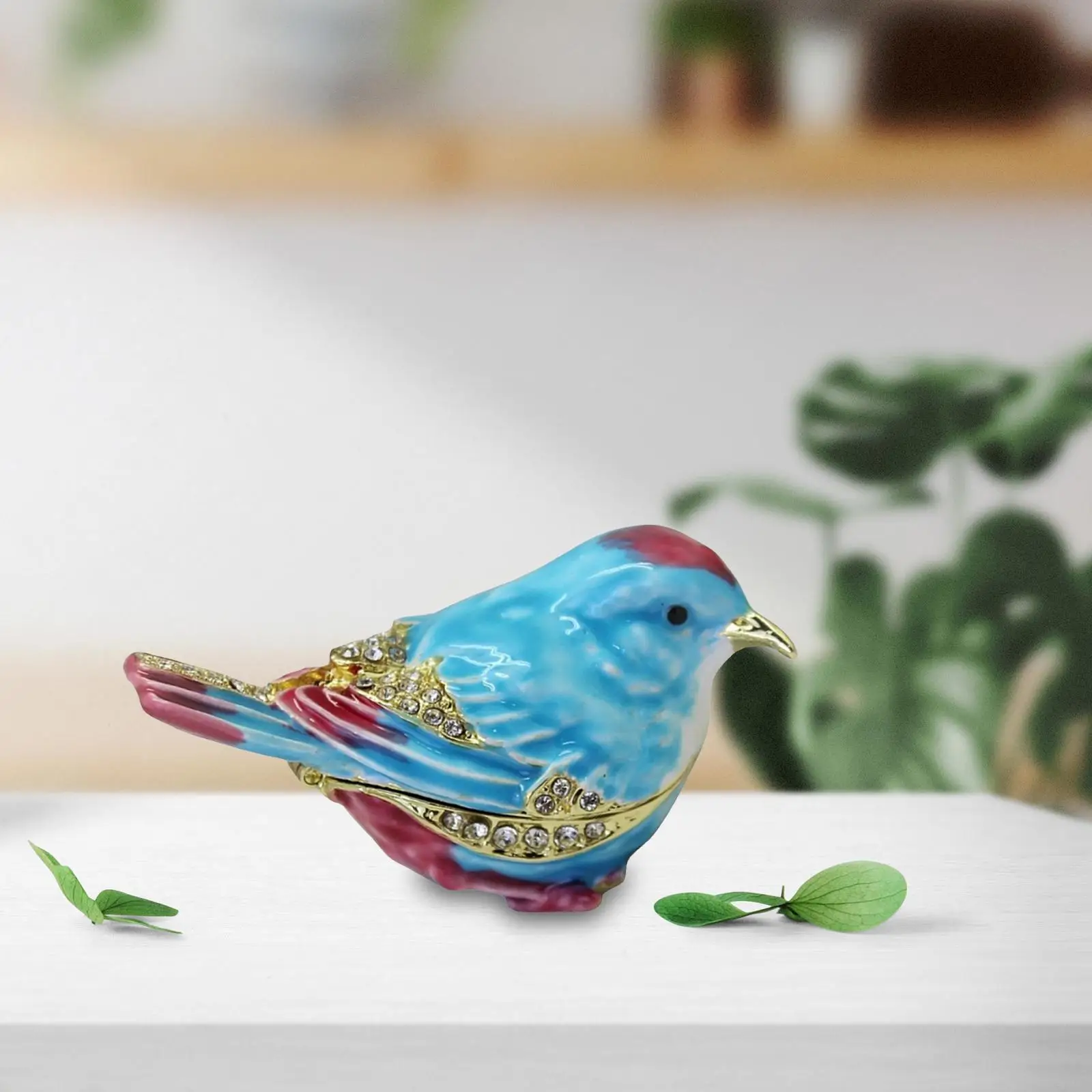 Bird Trinket Box With Lid For Women Girls Jewelry Organizer Case Practical And Reliable Storage Solution Earrings Home