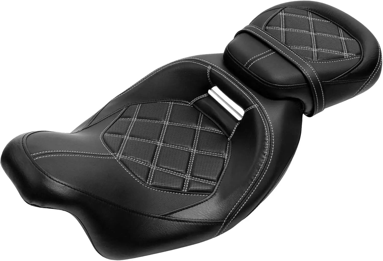 

Low-Profile Leather Rider Seat Pillion Driver Passenger Seat for Harley Touring Road King Street Glide Road Glide Electra Glide
