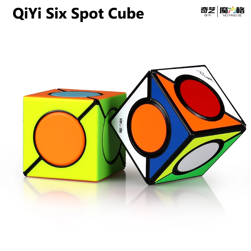 QiYi-Cube magique de vitesse à six points, jouet professionnel sans autocollant, puzzle