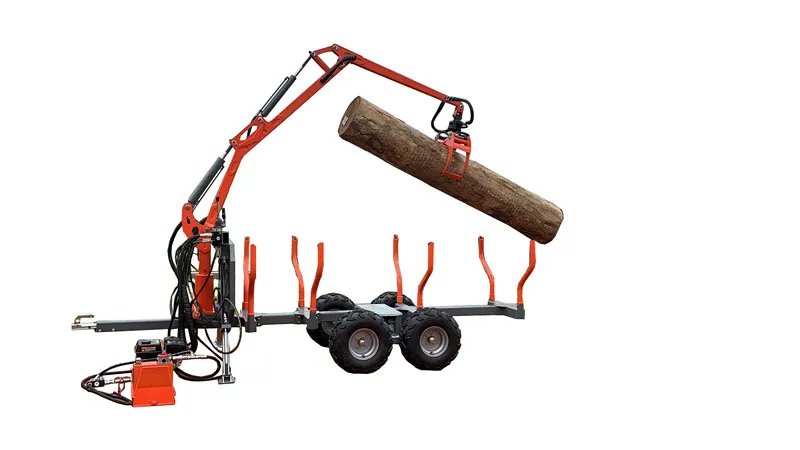 2025Rimorchio per tronchi da presa per macchine Foresterry con gru