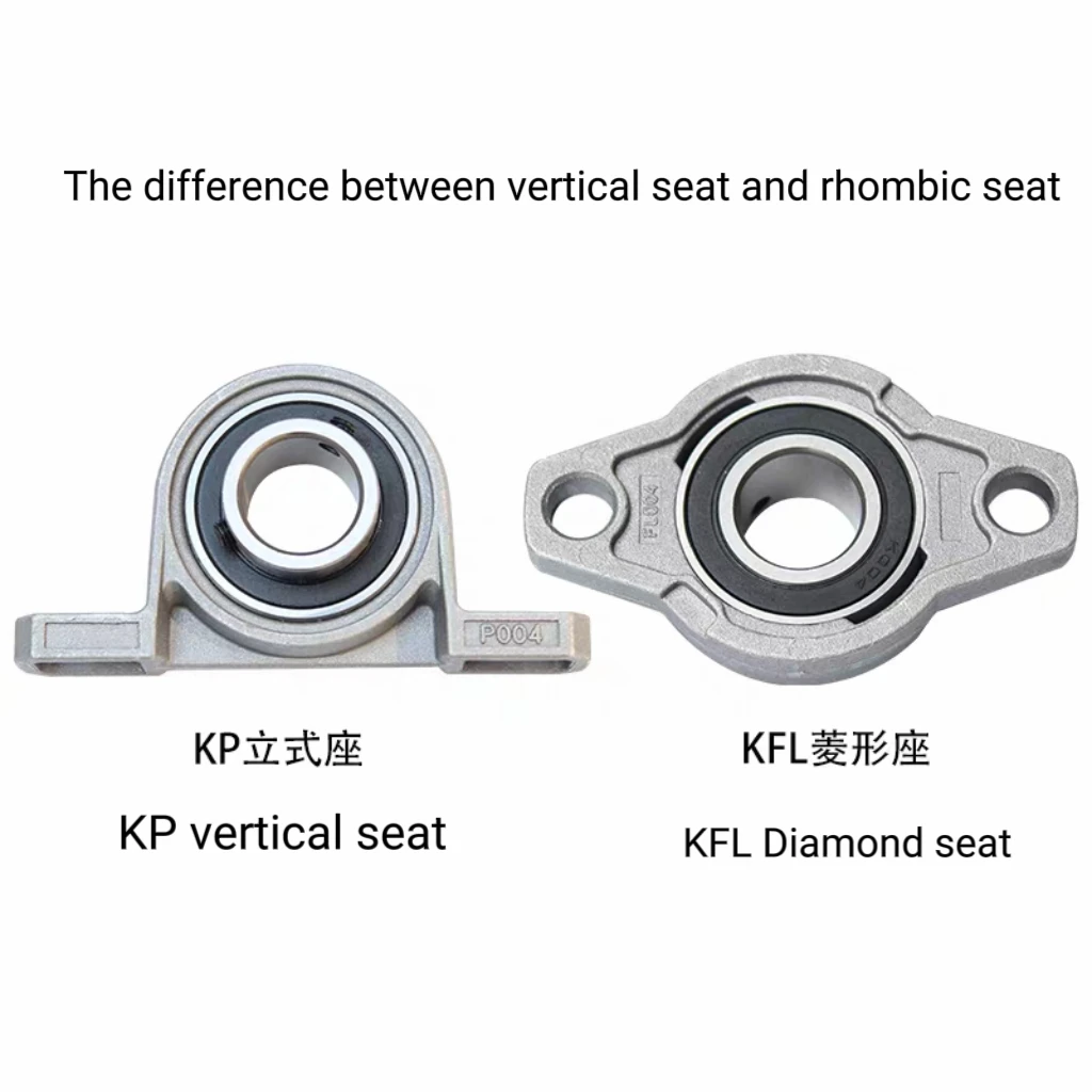 Zinc alloy bearing with seat horizontal diamond seat KFL08 inner diameter 6 8 10 12 15 16 17 18 20 22 25 30 35 40mm