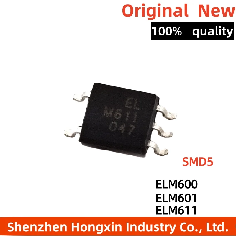 10 pieces of ELM600, ELM601, ELM611, SMD5 opto isolators, optocouplers
