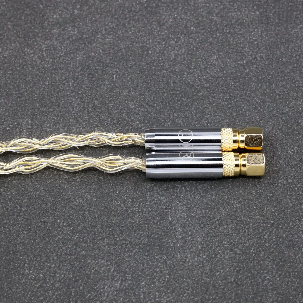8 núcleos 99% 7n prata pura 24k banhado a ouro cabo de fone de ouvido para hifiman he400 he5 he6 he300 he4 he500 he6 fone de ouvido ln008420