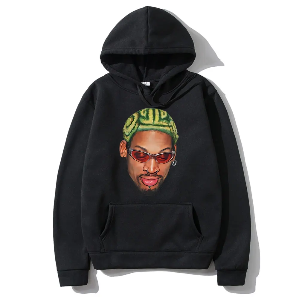 

The Worm Dennis Rodman Head Graphic Hoodie Male Vintage Oversized Basketball Boys Hoodies Men Hip Hop Fashion Street Sweatshirt