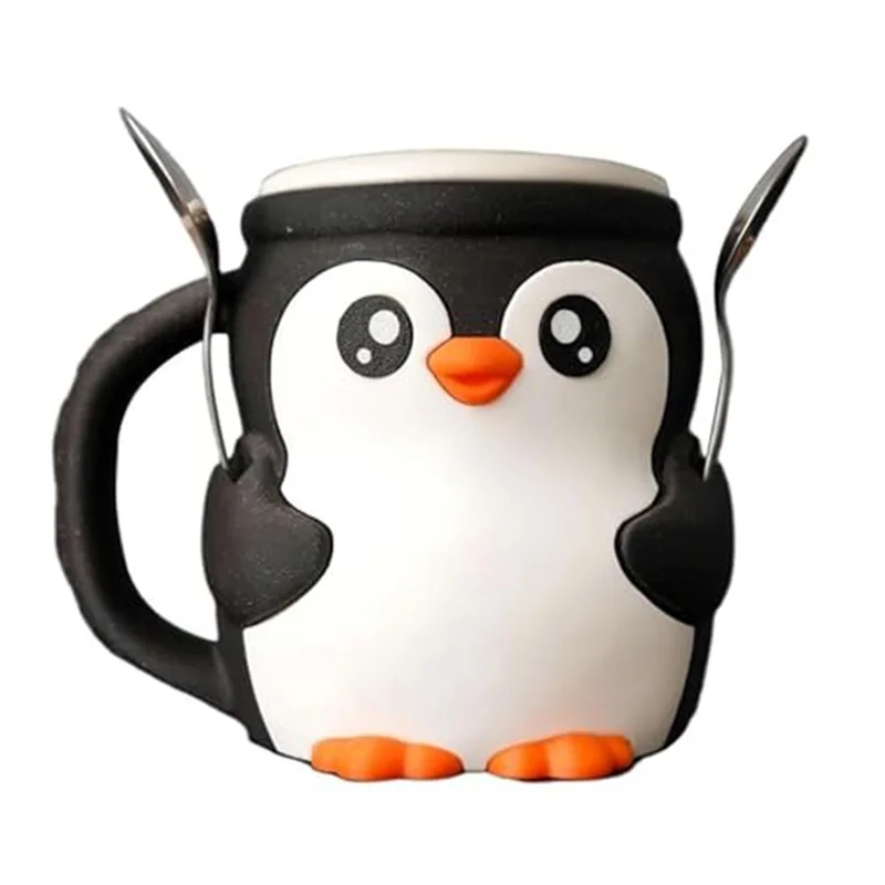

ABKP-With Spoon Slot Ice Cream Penguin Pint Cozy Reusable Ice Cream Penguin Pint Holder