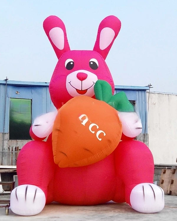 

Outdoor Patio Lawn Bunny Carrot Indoor Spring Decoration 16FT Giant Easter Inflatable