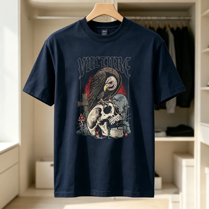 Women'S Fashion Edgy - Vintage Gotik Akbaba Kafatası Koyu Kuş