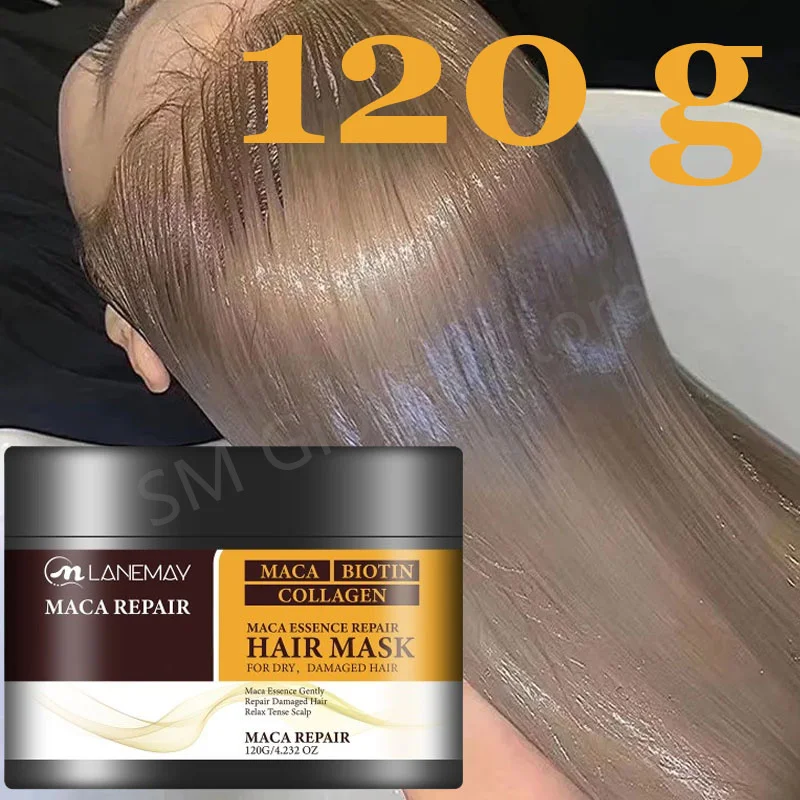 2024 New Keratin Hair Mask 5 Seconds Repair Damage Frizzy Hair Damage Mask Hair Shiny Hair Care Hair Mask Treatment Scalp 120ml