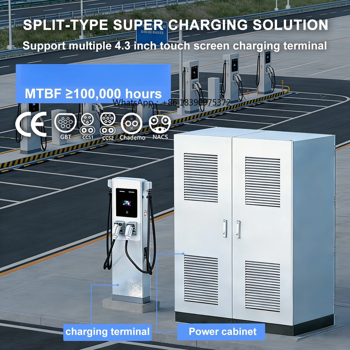 720KW Split-Type Power Cabinet EV Quick Charging Station Electric Vehicle DC Charging Pile for Mine Heavy Truck