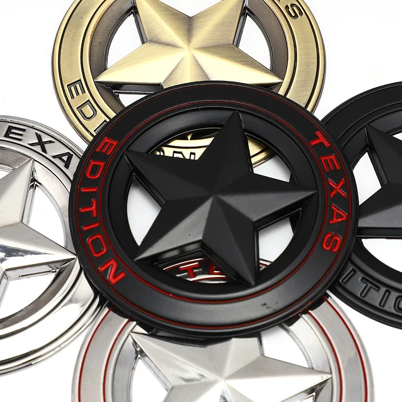

3D TEXAS EDITION Metal Car Sticker Star Logo Emblem Badge Car Styling Side Tail Sticker for Jeep Wrangler Liberty Grand Cherokee