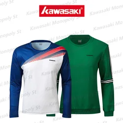 24 New Men&Women Kawasaki Badminton Long-Sleeved Sweater Fitness Quick-Drying Sports T-shirt KID/Adult Parent-Child Training Top