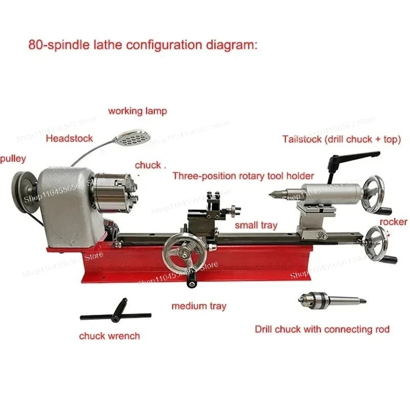 Mini Desktop DIY Lathe - Metal/Clock/Woodworking/Wenwan Small Instrument Lathe