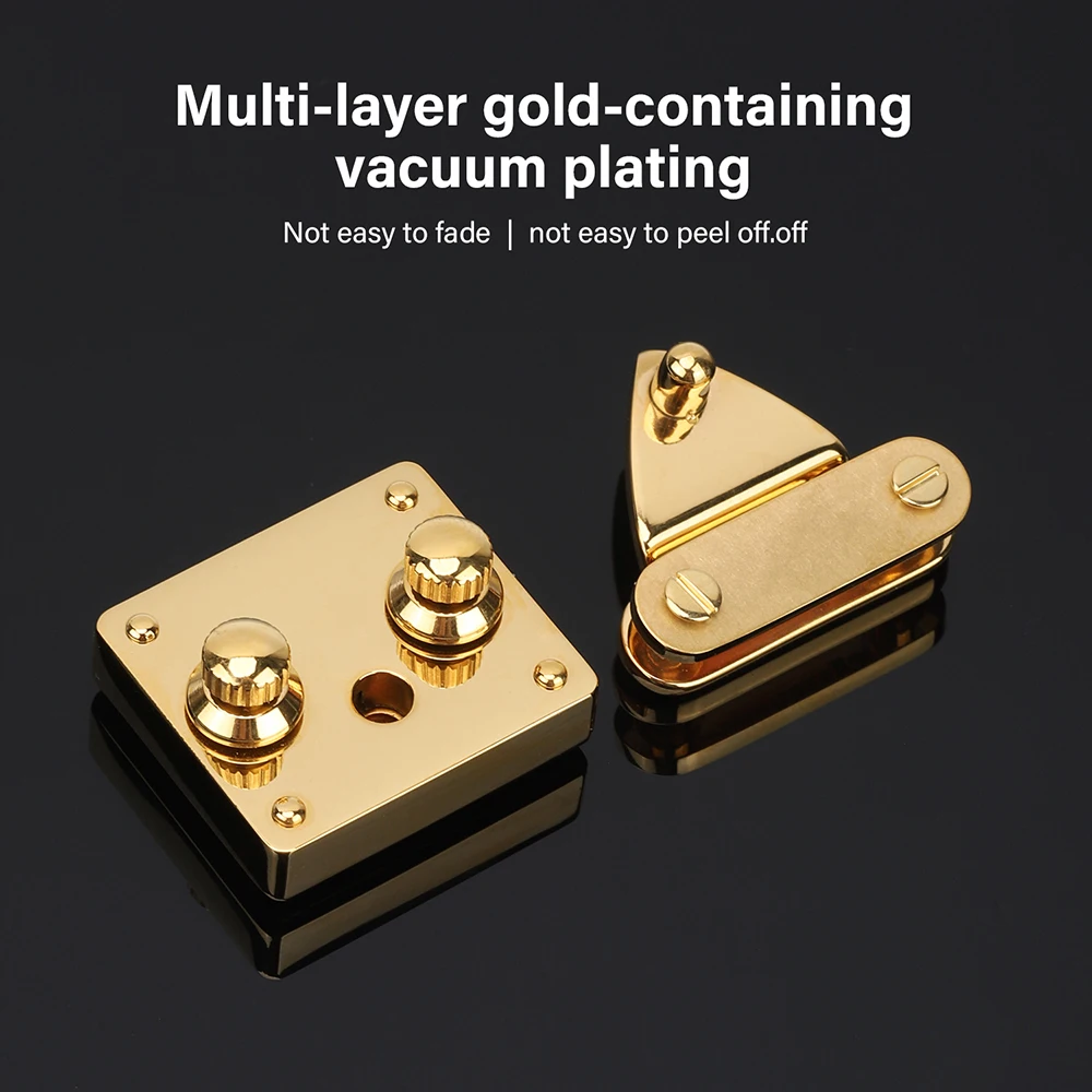 WUTA High Quality Stainless Steel Knob Lock Sets & Spring Clasp for Purses Bags DIY Leather Hardware Durable for Dulles Bag Lock