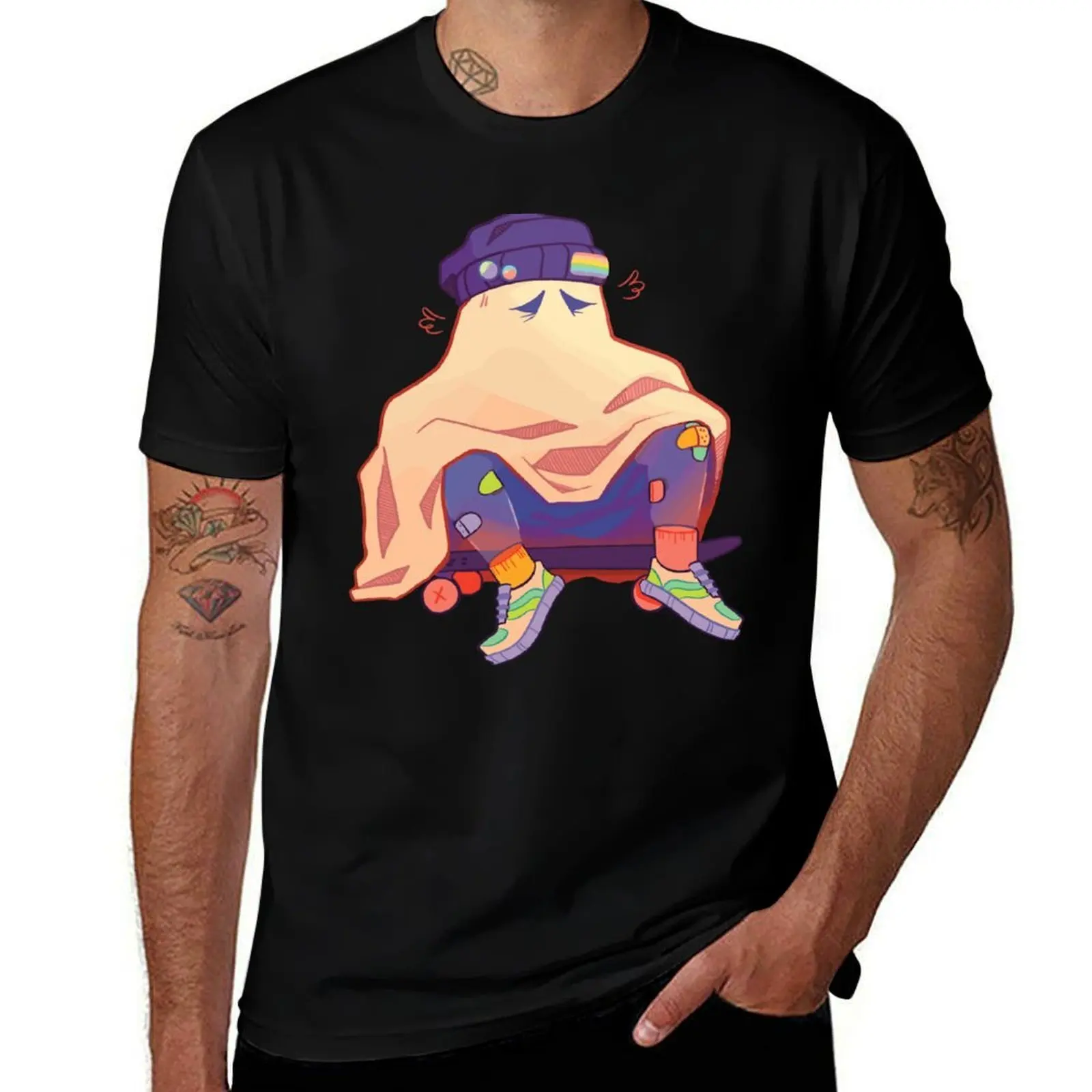 

Sleepy Skater T-Shirt aesthetic clothes T-shirts oversize Luxury man mens graphic t-shirts funny